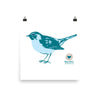 Poster Teal Bird