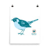 Poster Teal Bird