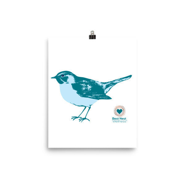 Poster Teal Bird