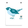 Poster Teal Bird
