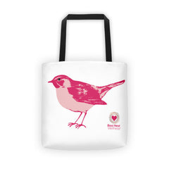 Tote bag Pink Bird