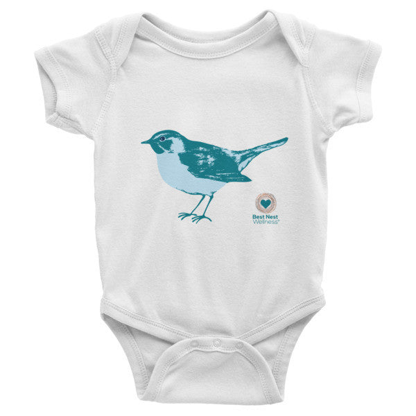 Onesie Teal Bird